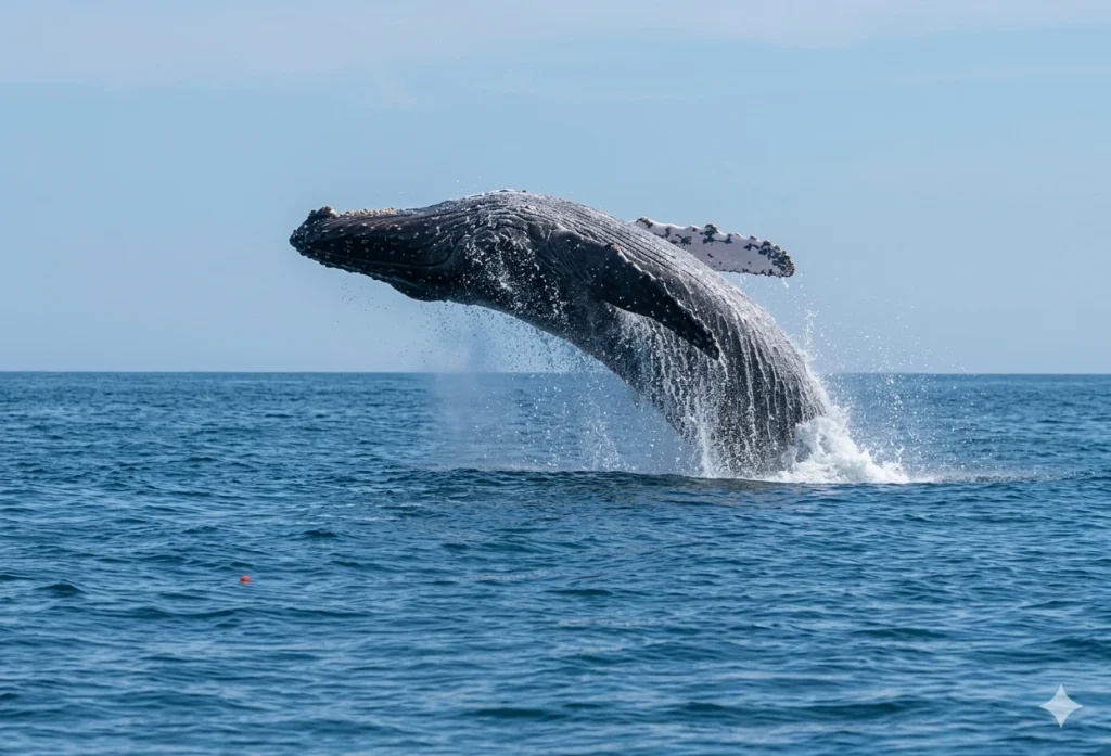 A whale in the mirissa sea