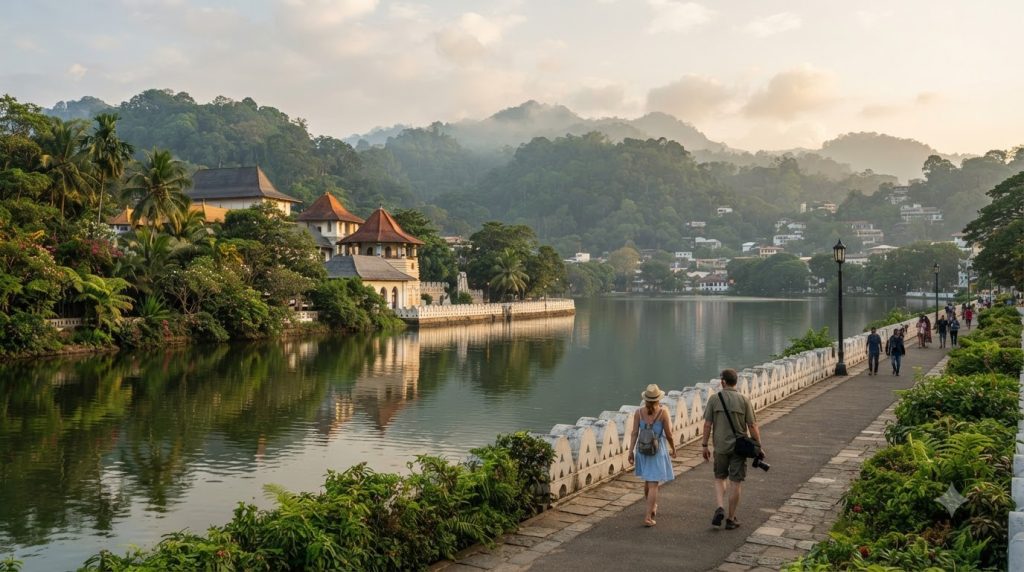 Kandy Lake near the Temple of the Sacred Tooth Relic