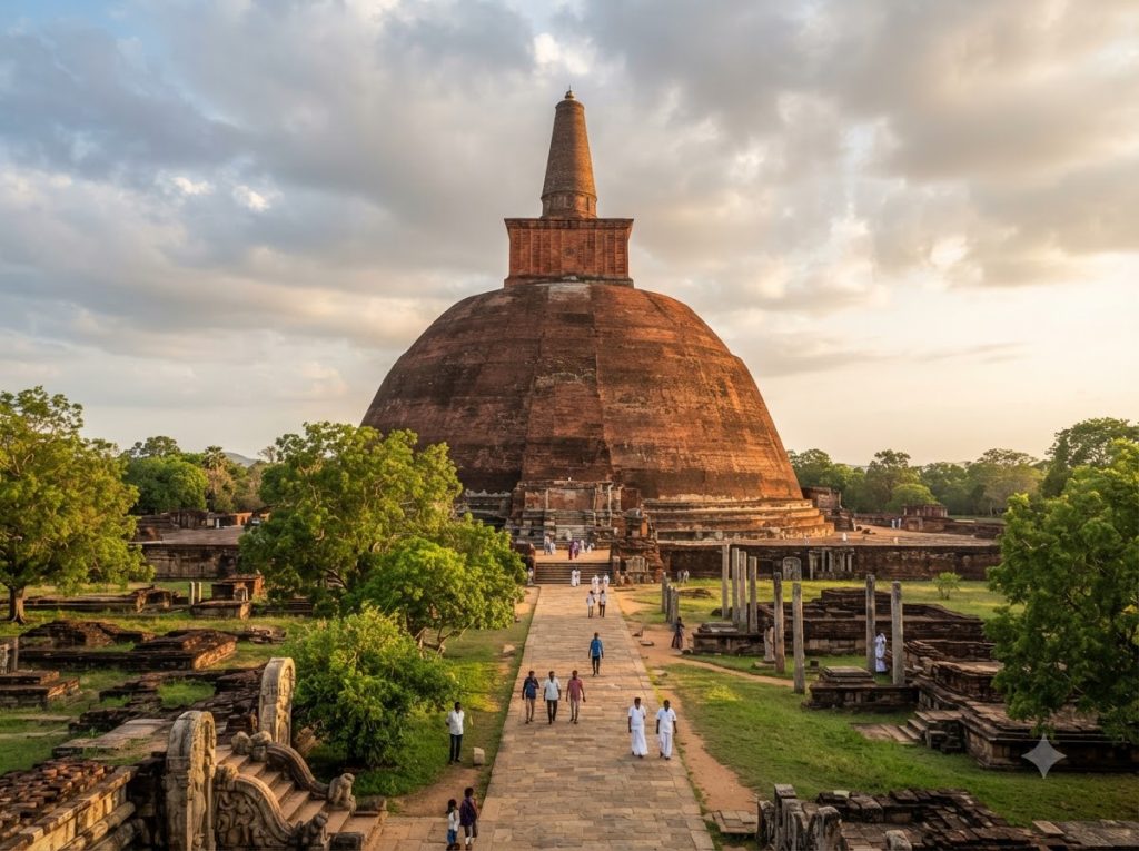 Jetavanaramaya Stupa ancient Buddhist monument in Anuradhapura Sri Lanka